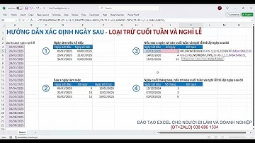 Hướng dẫn công thức tìm ngày kết thúc có loại trừ cuối tuần và nghỉ lễ