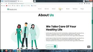 hospital website using html CSS JavaScript