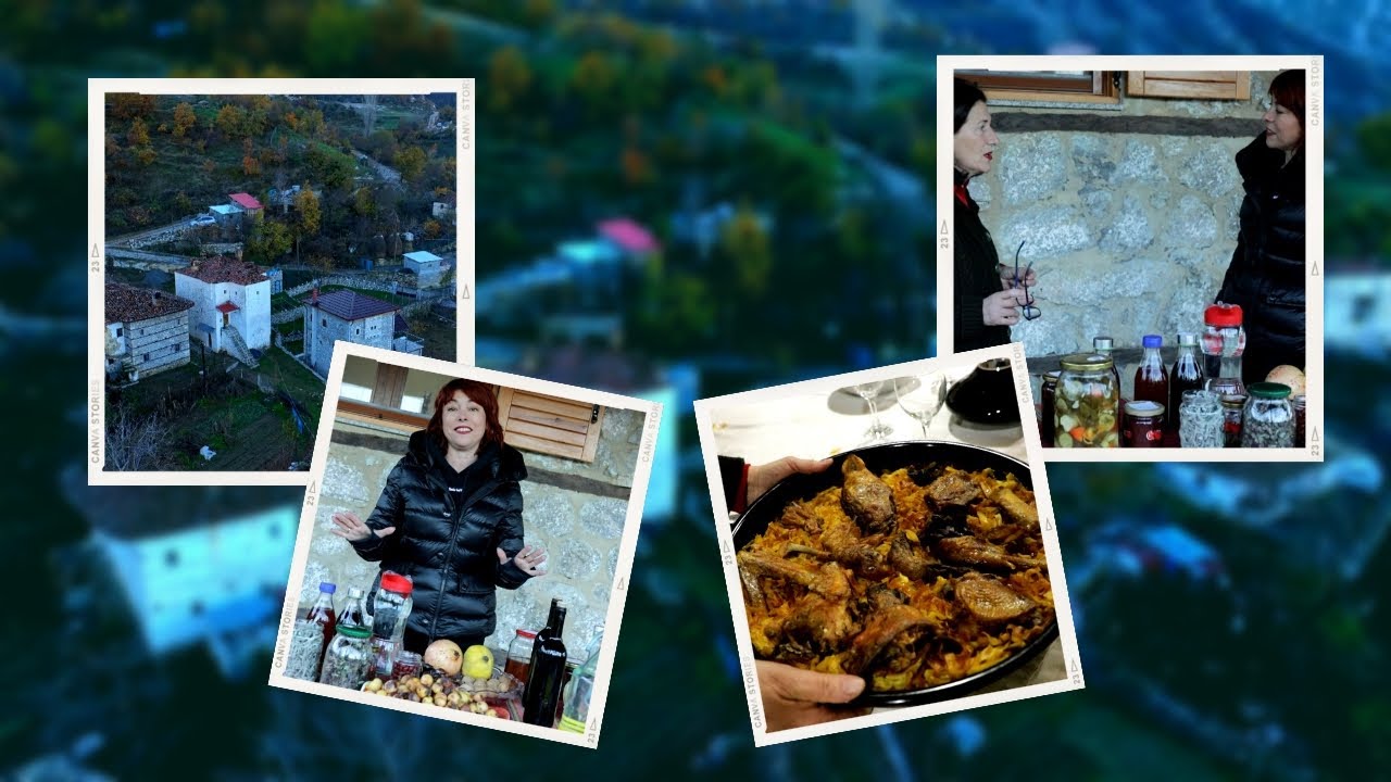 Histori Shqiptare - Nje mesuese  pret turistë në kullën e moçme - 24 Dhjetor 2023