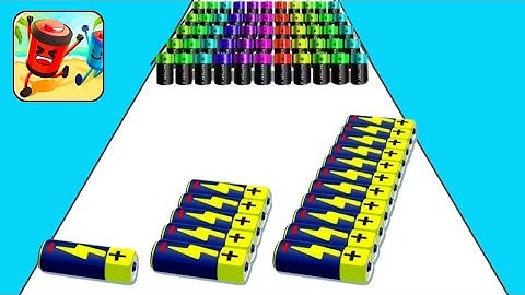 Satisfying Mobile Game - Battery Run- Max Level Free Gameplay Walkthrough (Android,iOS) All levels.