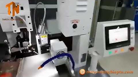 Cắt tuốt và dập đầu Cos dây đôi tự động | Máy xử lý dây điện