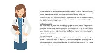 Key points to remember when choosing to have a varicose veins treatment