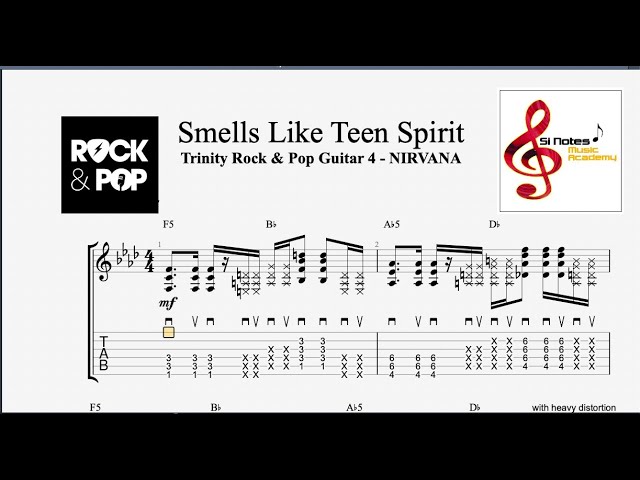 SMELLS LIKE TEEN SPIRIT - Nirvana - Trinity Rock & Pop Guitar - Grade 4