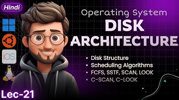 Disk Architecture & Scheduling Algorithms in OS | FCFS, SSTF, SCAN, C-SCAN, LOOK, C-LOOK