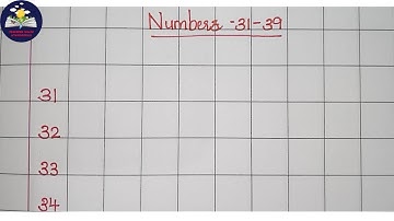 Writing Numbers 31-39 in column book | Numbers 31-39 | Numbers | TEACHERS World of WONDERzzz
