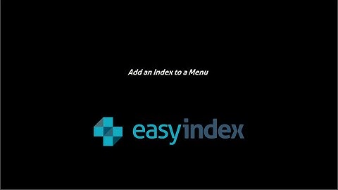 Add an Index to a Menu