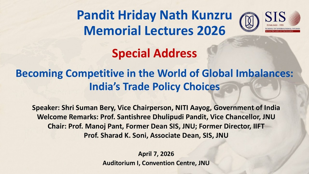 Special Address by Shri Suman Bery, Vice Chairperson, NITI Aayoga at KML 2026 in JNU