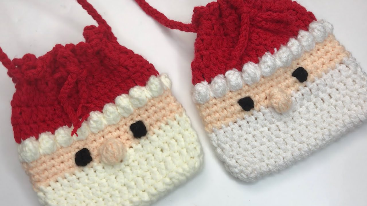 DELICADA Bolsa PAPÁ Noel de hilo suave para Uso diario!!🎅