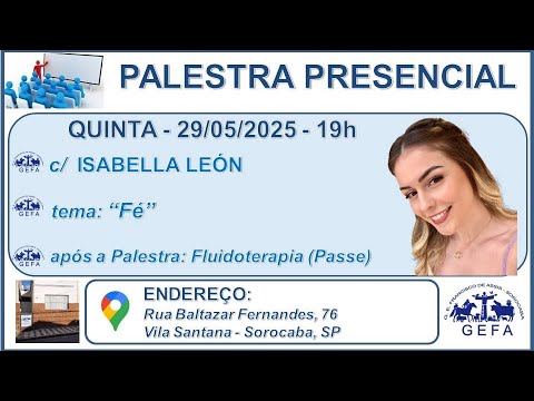 Assista: Palestra Presencial c/ ISABELLA LEÓN (29/05/2025)