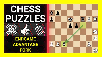 Chess Puzzles to Practice. Themes: Endgame, Advantage, Fork. Learn Chess