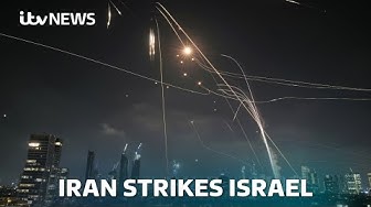 Thumbnail for Watch: ITV News reporter looks on as Iran launches retaliatory strikes against Israel | ITV News