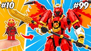 Transforming Kai NINJAGO Into a Giant LEGO Fire Dragon Mech | RIAM Bricks
