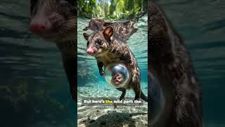 The Water Opossum: Nature’s Waterproof Marsupial #lifeisbutadream #wildlife #natureshorts #animals