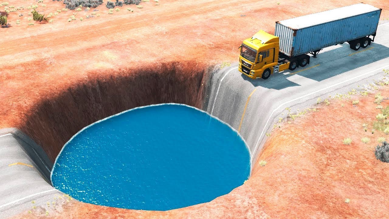 Testing CARS vs HUGE POTHOLES in GTA 5!