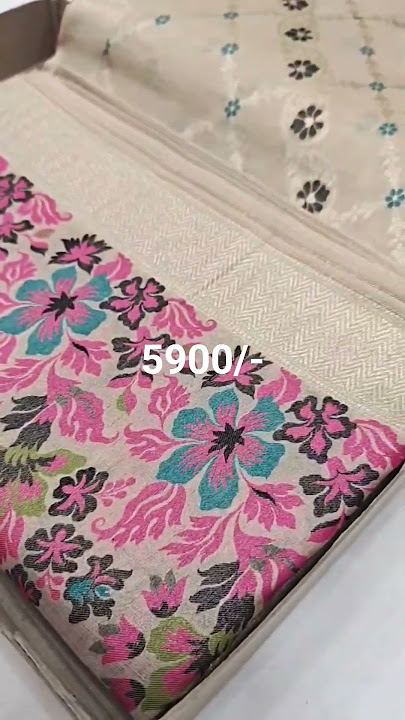 Exclusive tissue banarasi saree with meenakari weaving with golden zari weave
