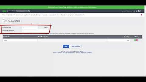 Sage Business Cloud Accounting (AME) - Creating Item Bundles