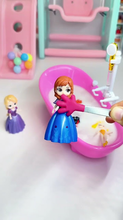 Satisfying with Mimi Unboxing ASMR: Disney Princesses were waiting in line to take a bath! #disney