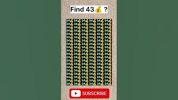 Find"43💰"||😍||#opticalillusion #braintest #iqtest #youtube #youtubeshorts#shorts #shortsfeed#iq