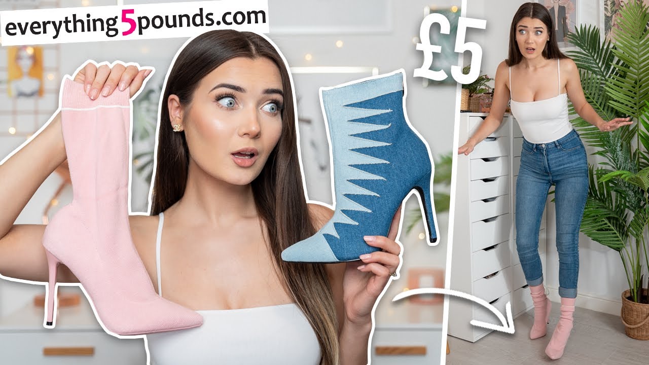 HUGE £5 SHOE HAUL! EVERYTHING5POUNDS.COM... IS THIS FOR REAL!? AD - YouTube