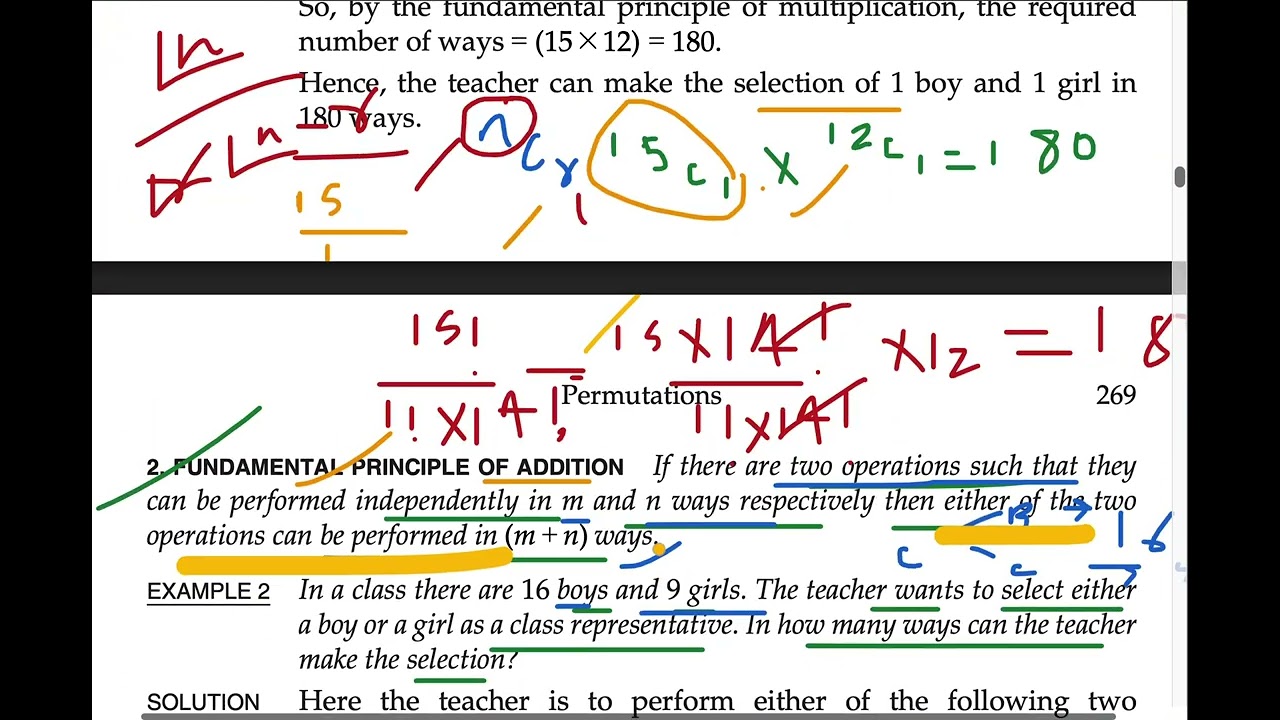 PERMUTATION [CLASS:11]  LECTURE:-2;-FUNDAMENTAL PRINCIPLE OF MULTIPLICATION AND ADDITION