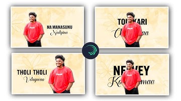 New Trending 1 Pic Love Lyrical Video Editing Alight Motion telugu Alight Motion Video Editing