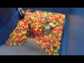 Gina and Jordan twist and turn into the ball pool