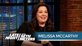 Melissa Mccarthy Got Injured In The Most Ridiculous Way On The Spy Set - Late Night With Seth Meyers