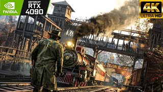 TRAIN HEIST (PC) RTX 4090 ULTRA Realistic Graphics [4K] Red Dead Redemption 2