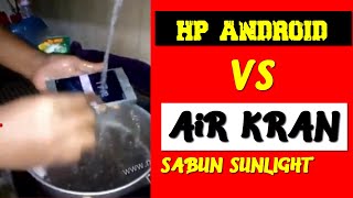 Membersihkan hp dengan ALAT CUCI PIRING dan AIR KRAN