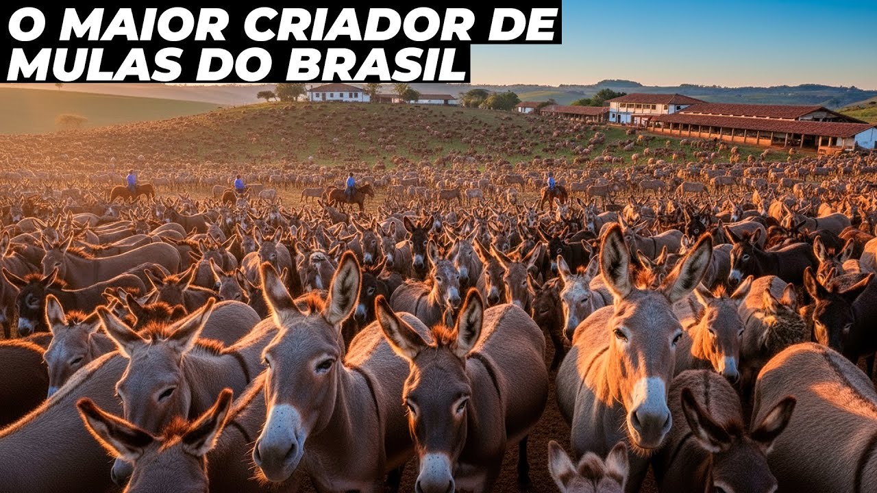 Por dentro da maior fazenda de burros e mulas do Brasil