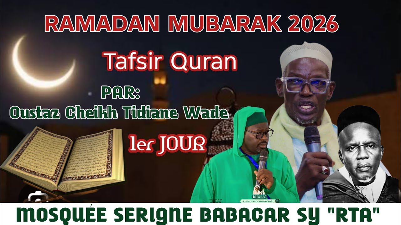 { EN DIRECT } Ouverture Tafsir Quran Avec Cheikh Tidiane Wade Mosquée S.Babacar Sy 1er Partie 2026