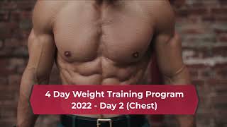 4 Day Weight Training Program - Day 2 Chest