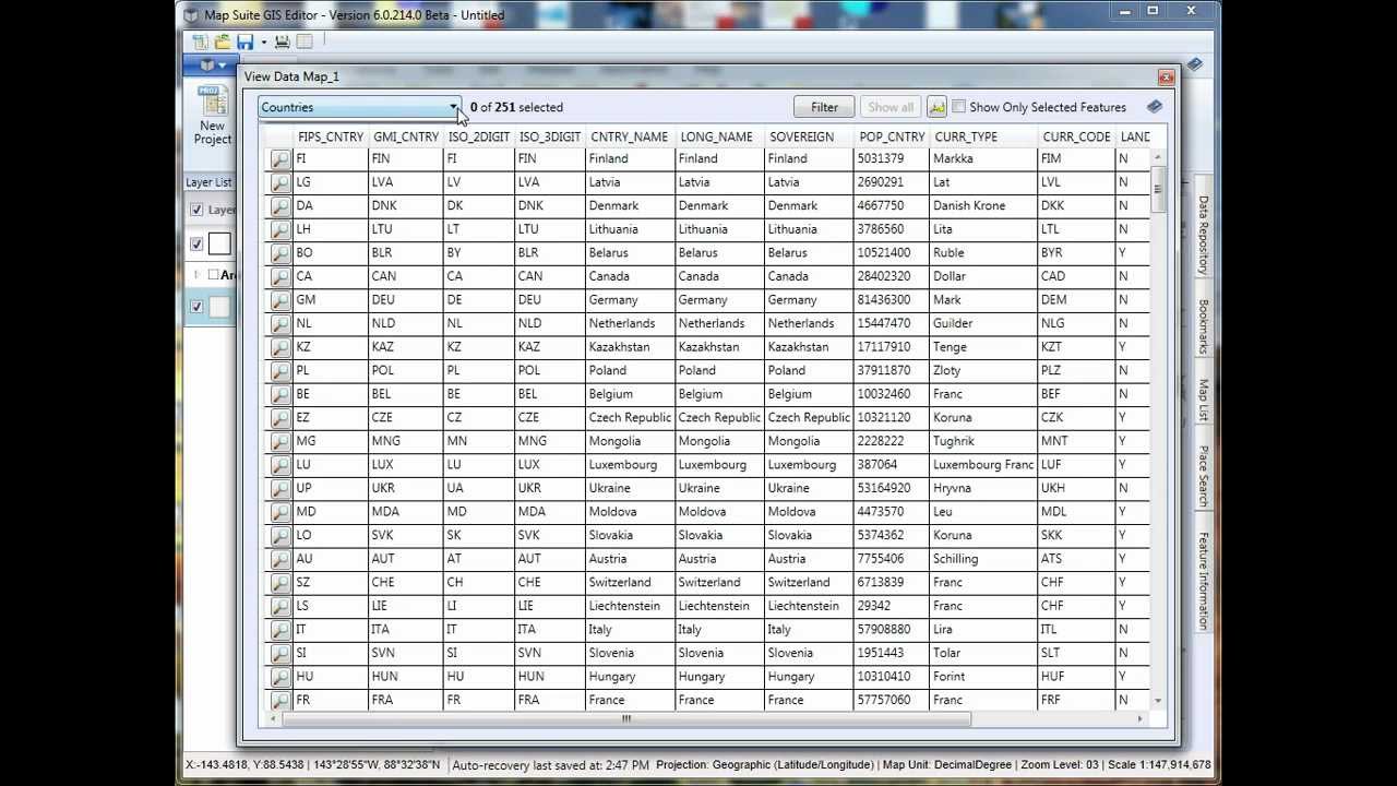 Map Suite R Map Suite GIS Editor: Viewing Data - YouTube