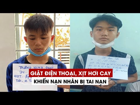 Video Phẫn nộ kẻ cướp giật điện thoại, xịt hơi cay khiến nạn... - youtube
