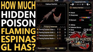 How Much HIDDEN POISON Has Flaming Espinas Gunlance   Monster Hunter Rise Sunbreak