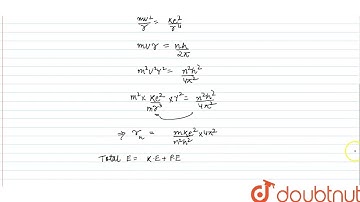 Suppose the potential energy between electron and proton at a distance r is given buy -k e^(2)//...