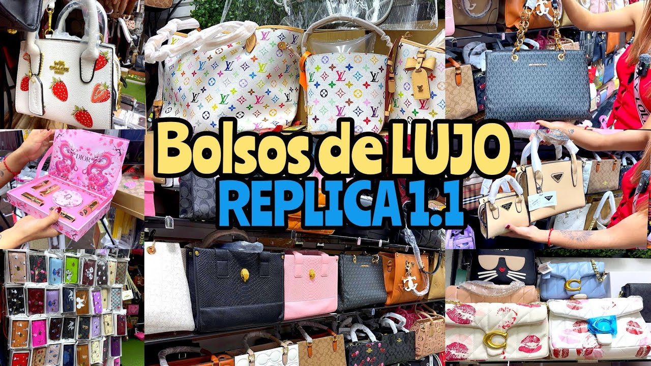 Cerca de TEPITO 😱 Bolsos DE LUJO idénticas a marcas LV, GUESS, LACOSTE, PRADA,  Coach MAS BARATAS