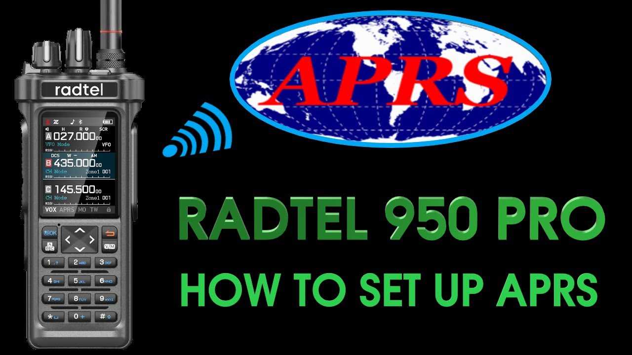 RADTEL 950 PRO - How to Set Up APRS