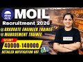 MOIL India Recruitment 2026 | Graduate Engineer Trainee & Management Trainee | Eligibility, Salary |
