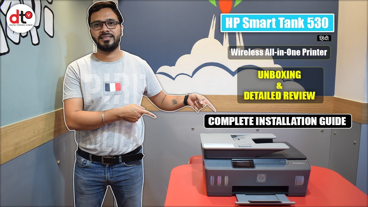 Bedst bakke nærme sig HP Smart Tank 530 Wireless AIO Printer I Unboxing, Setup & Review - YouTube