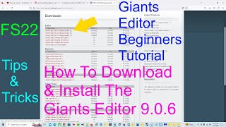 Giants Editor Tutorial | How To Download And Install Giants Editor 9.0.6 Newest Editor | Beginners