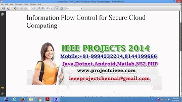 Information Flow Control for Secure Cloud Computing