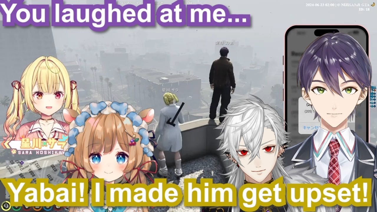 Kenmochi Touya's pathetic NijiGTA life pack【Eng Sub / Hoshikawa / Kuzuha / Eli / Nijisanji】