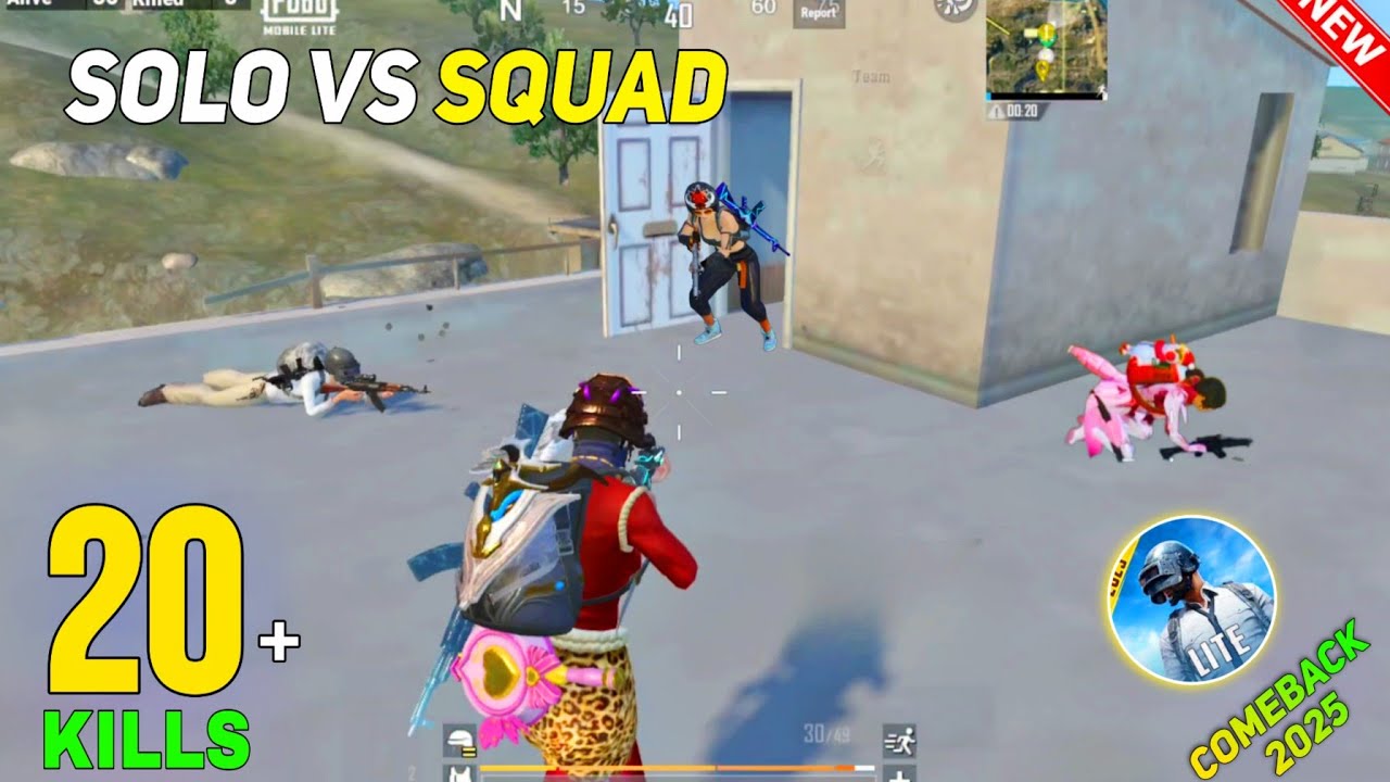 20 KILLS 🥶 PUBG LITE COMEBACK 2025 SOLO vs SQUAD FULL RUSH GAMEPLAY 🔥 ...