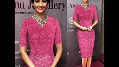 bayan elbise dantelli pembe