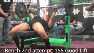 Laura Rinke 820@132 - 270 Squat, 160 Bench, 390 Deadlift