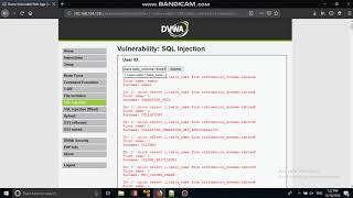 DVWA SQL injection