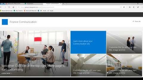 4  Create your first Communication site in SharePoint