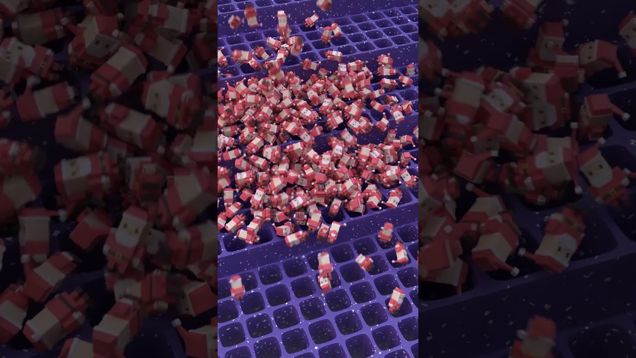 Low Poly Santa Grid Steps Drop 