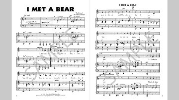 I Met A Bear - MusicK8.com Singles Reproducible Kit